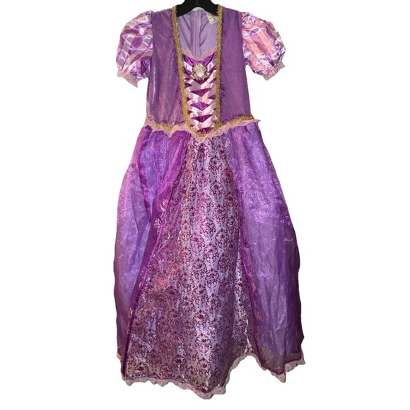Disney Other - Spirit Disney Rupunzel Costume Dress Renaissance Fair Glitter Girls S 5T/6T Flaw